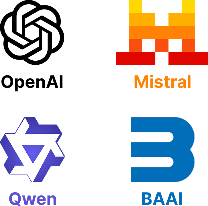 Mistral, Qwen, BAAI
